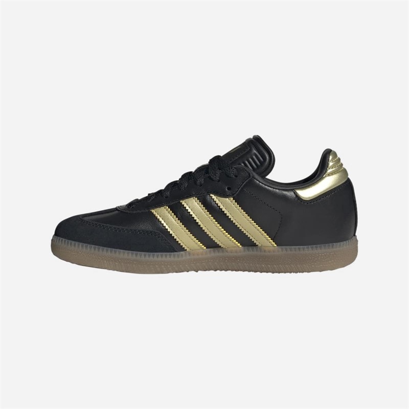 Kids Samba Messi IN Indoor Football Boots Core Black/Gold Metallic/Gum - Image 5