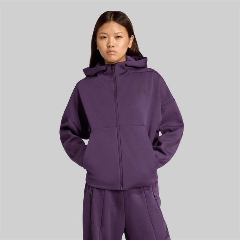 Womens Z.N.E Full Zip Hoodie Aurora Plum - Image 1