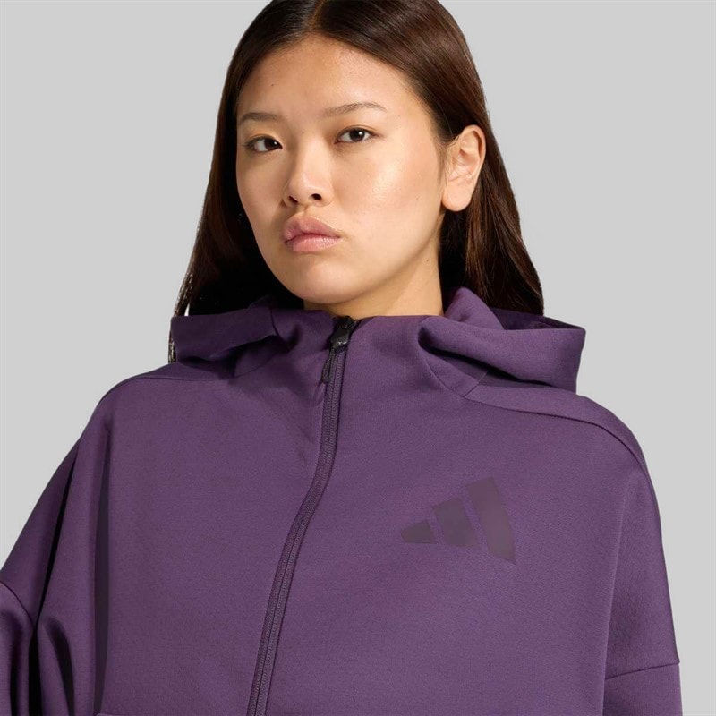 Womens Z.N.E Full Zip Hoodie Aurora Plum - Image 3