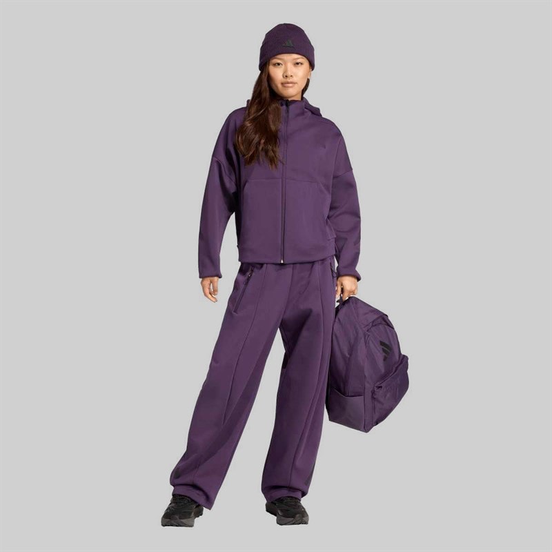 Womens Z.N.E Full Zip Hoodie Aurora Plum - Image 4