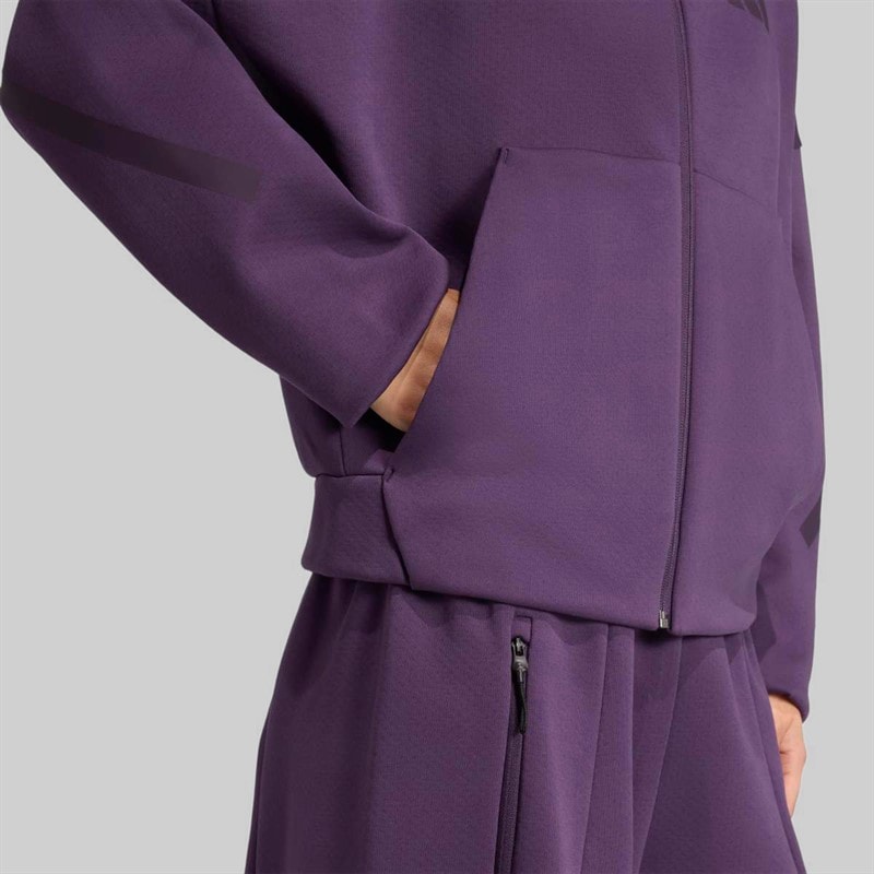Womens Z.N.E Full Zip Hoodie Aurora Plum - Image 5