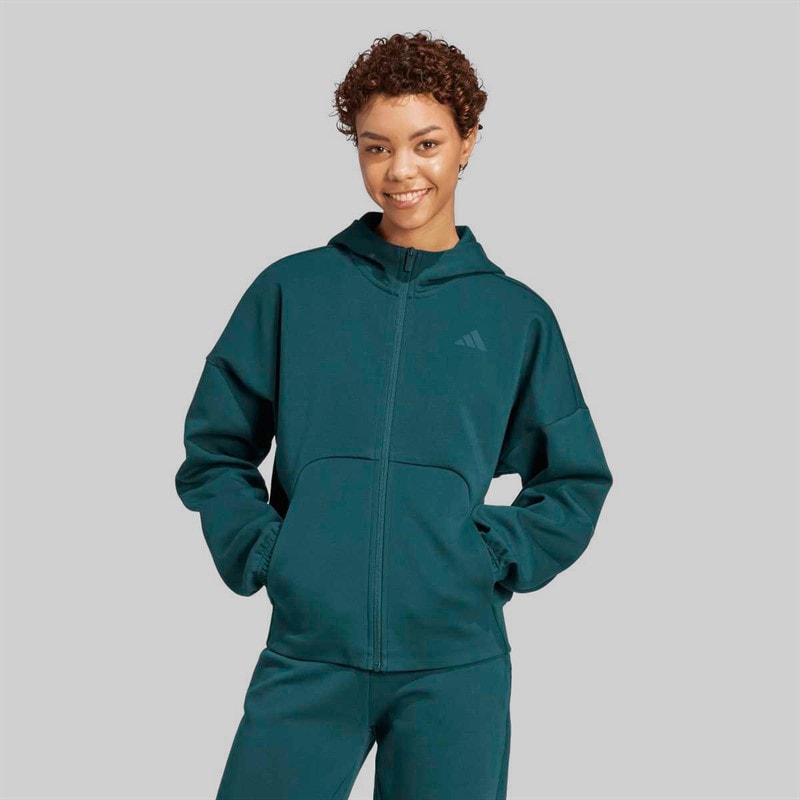Womens Future Icons Small Logo Full Zip Hoodie Aurora Ivy - Image 2