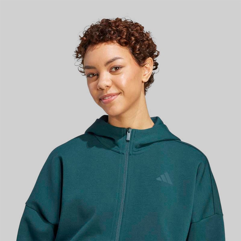 Womens Future Icons Small Logo Full Zip Hoodie Aurora Ivy - Image 5