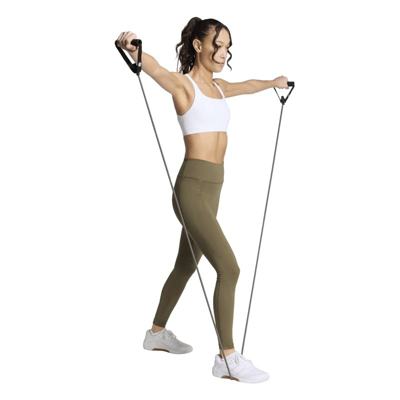 Womens Optime Workout Leggings Olive Strata - Image 4