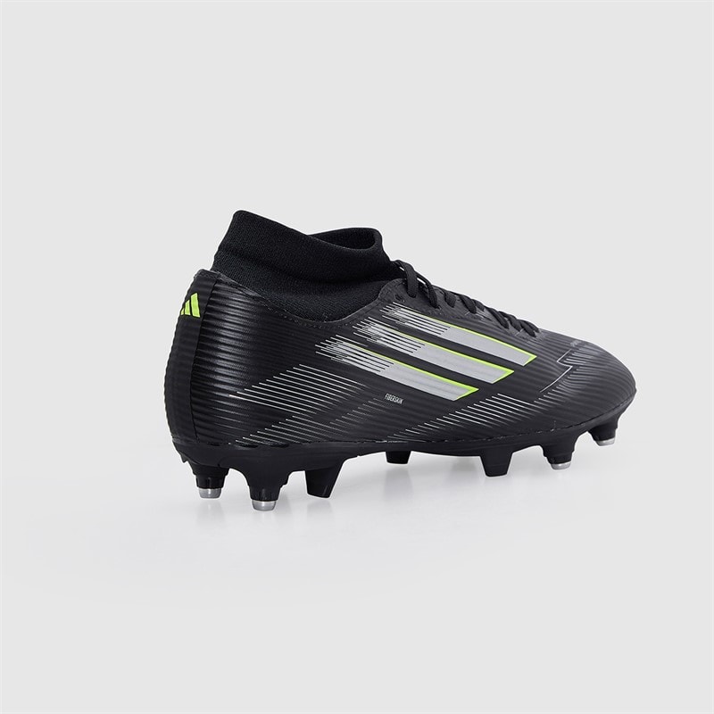 Mens F50 League Mid Electric Stealth Pack SG Soft Ground Football Boots Core Black/Iron Metallic/Lucid Lemon - Image 5
