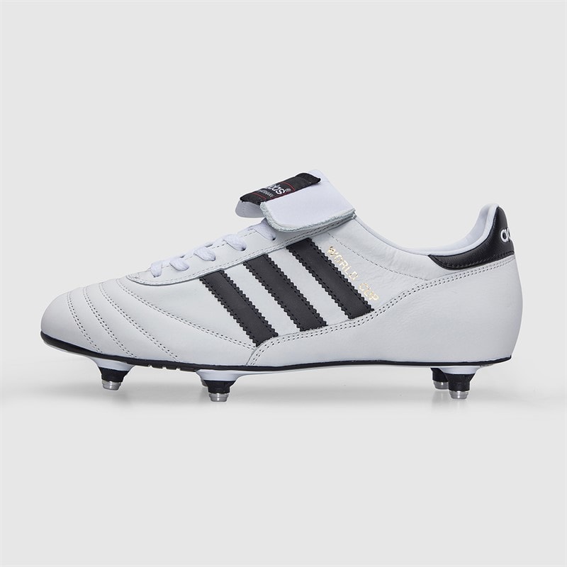 Mens World Cup SG Soft Ground Football Boots Cloud White/Core Black/Gold Metallic - Image 2