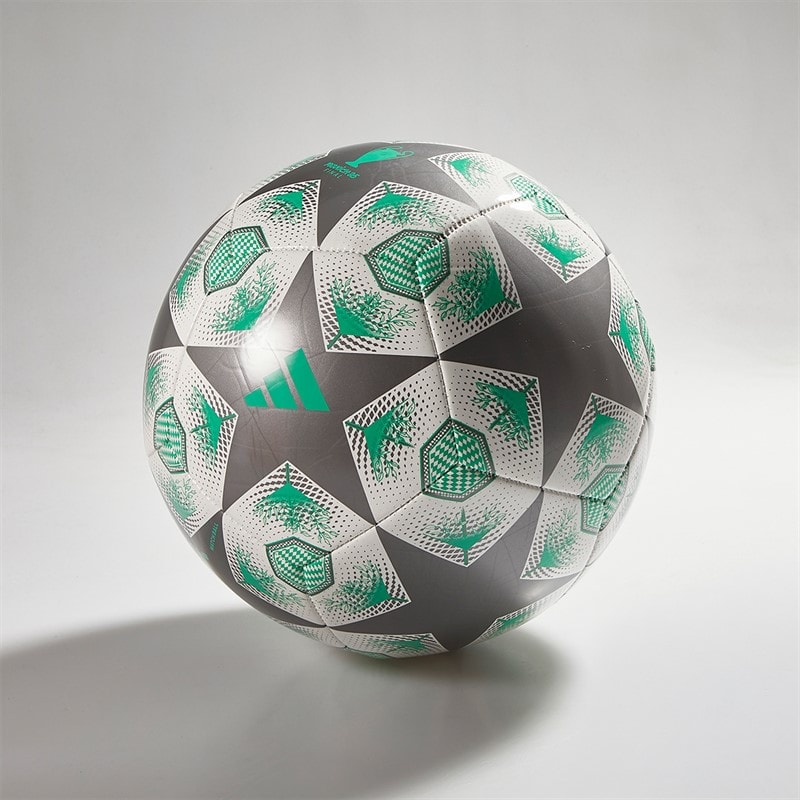 UEFA Champions League Club Training Football Iron Metallic/White/Hi-Res Green - Image 2