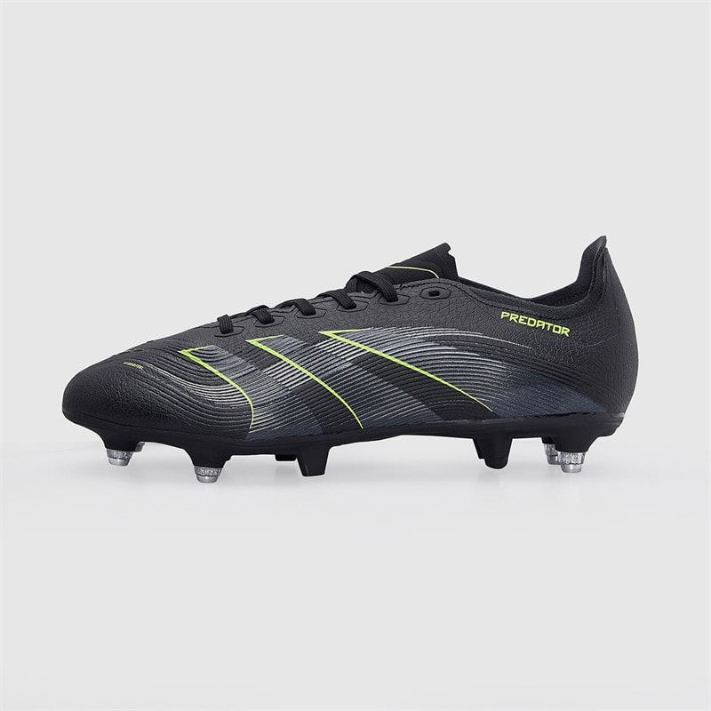 Mens Predator League Electric Stealth Pack SG Soft Ground Football Boots Core Black/Carbon/Lucid Lemon - Image 2