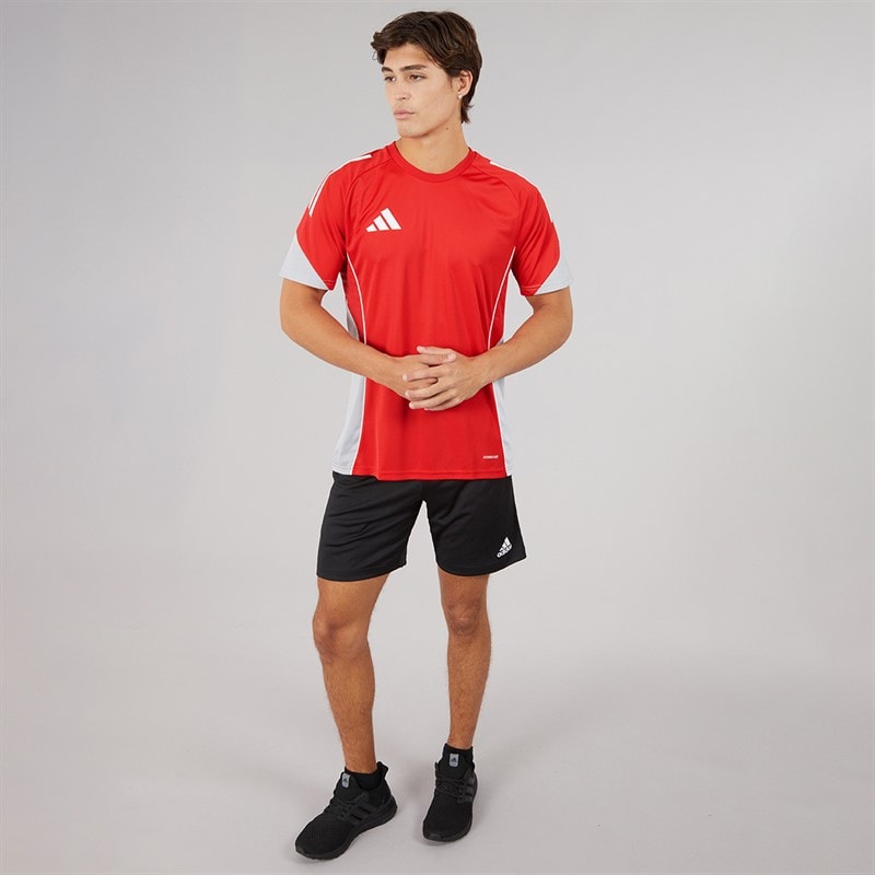 Mens Tiro 24 Competition T-Shirt Pure Ruby/Team Green - Image 3
