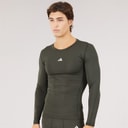 Mens Techfit Long Sleeve T-Shirt Grey