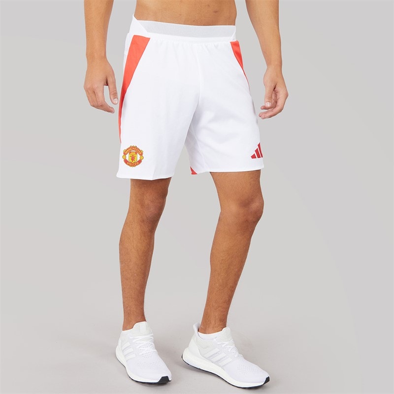 Mens MUFC Manchester United 24/25 Home Authentic Shorts White - Image 3