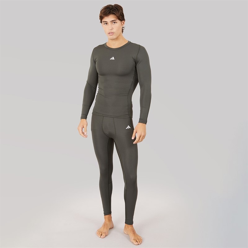 Mens Techfit Tight Leggings Grey - Image 3