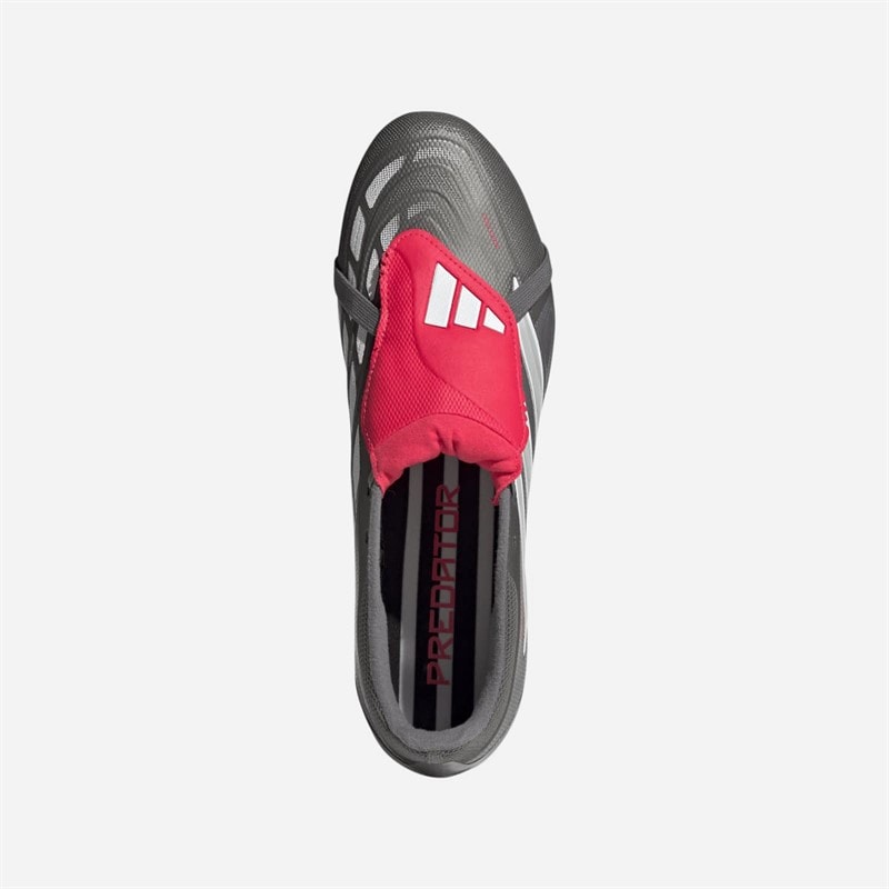 Mens Predator League Finishers Steel Pack Fold Over Tongue SG Soft Ground Football Boots Iron Metallic/Zero Metalic/Lucid Red - Image 4