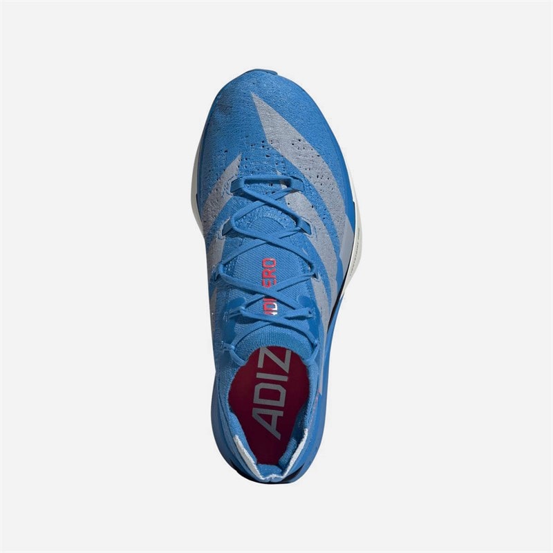 Adizero Prime X3 Strung Neutral Running Shoes Solar Blue/Silver Metallic/Lucid Red - Image 4
