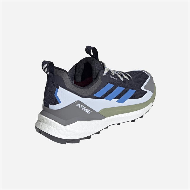 Mens Terrex Free Hiker Low Gore-Tex Waterproof Hiking Shoes Legend Ink/Ray Blue/Crystal Sky - Image 3