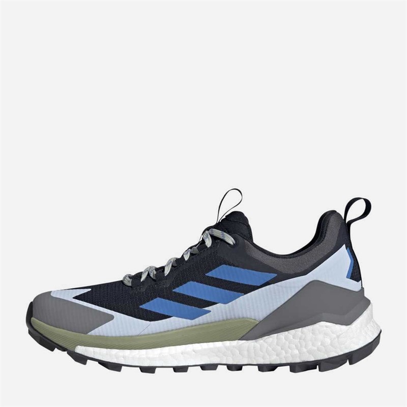 Mens Terrex Free Hiker Low Gore-Tex Waterproof Hiking Shoes Legend Ink/Ray Blue/Crystal Sky - Image 5