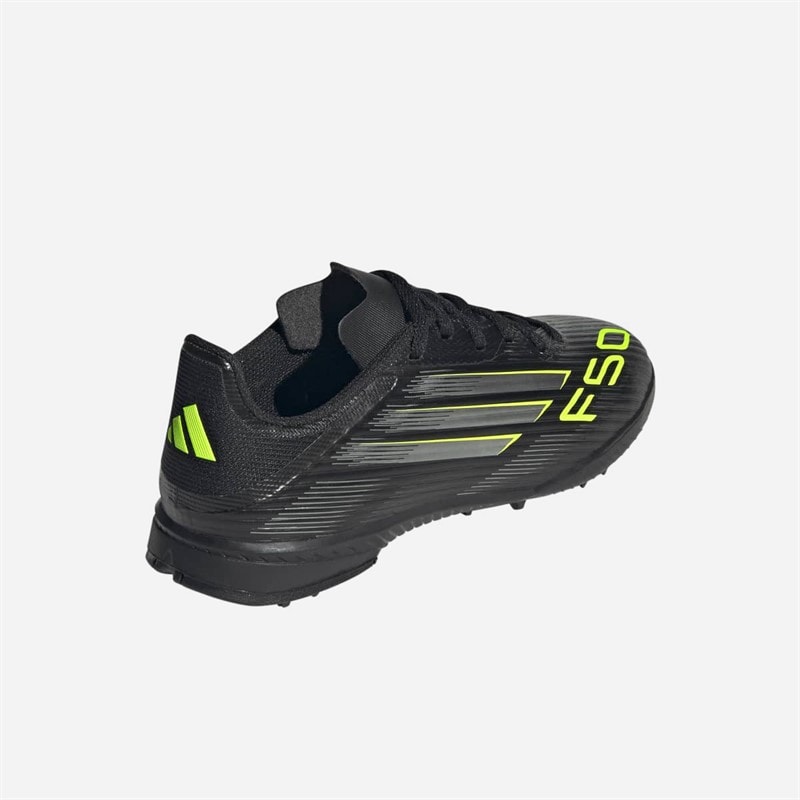 Kids F5 League Electric Stealth Pack TF Astro Football Boots Core Black/Iron Metallic/Lucid Lemon - Image 3