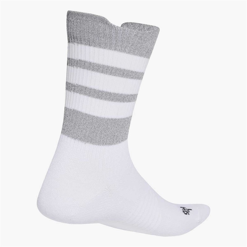 RunX Reflective Running Crew Socks White/Reflective Silver/Black - Image 2