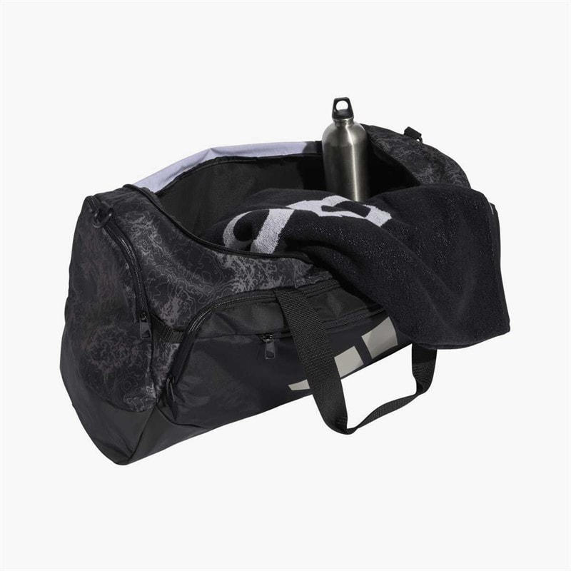 Defender Graphic Medium Duffel Bag Black/Beige - Image 4