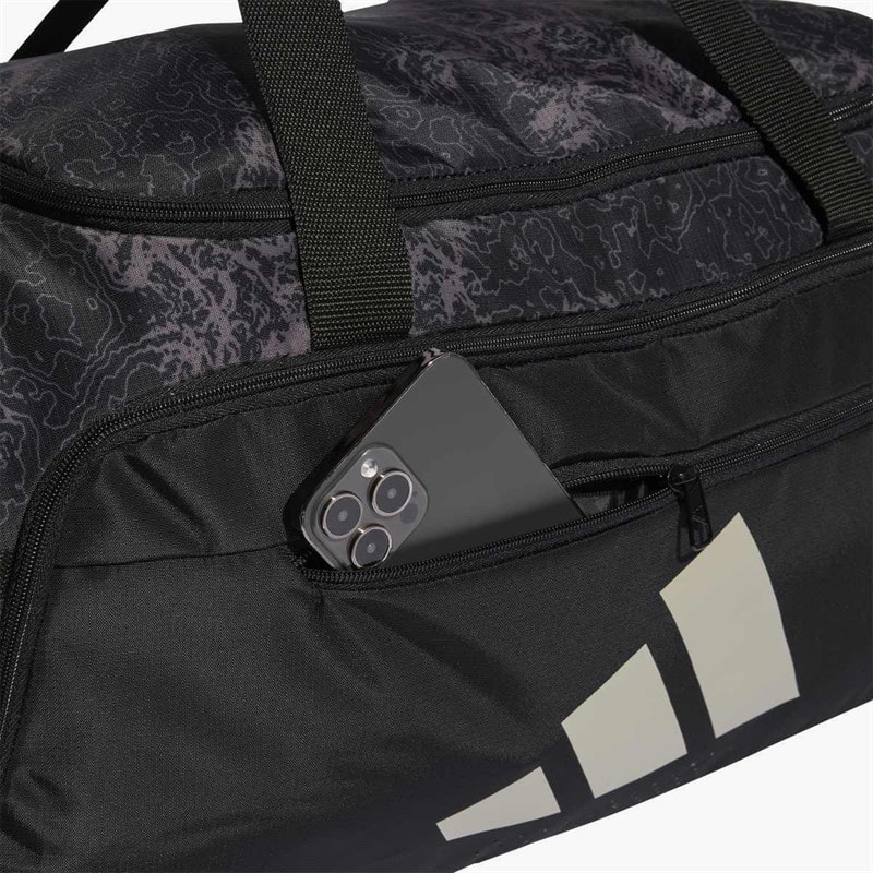 Defender Graphic Medium Duffel Bag Black/Beige - Image 5