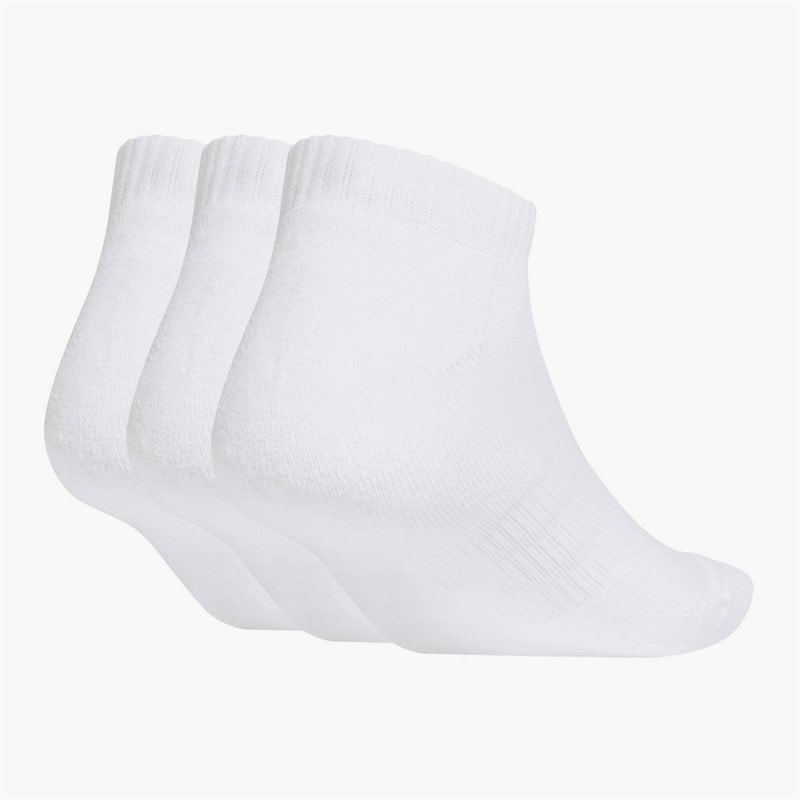Essentials Cushioned Three Pack Low Cut Ankle Socks White/White/Grey Five - Image 2