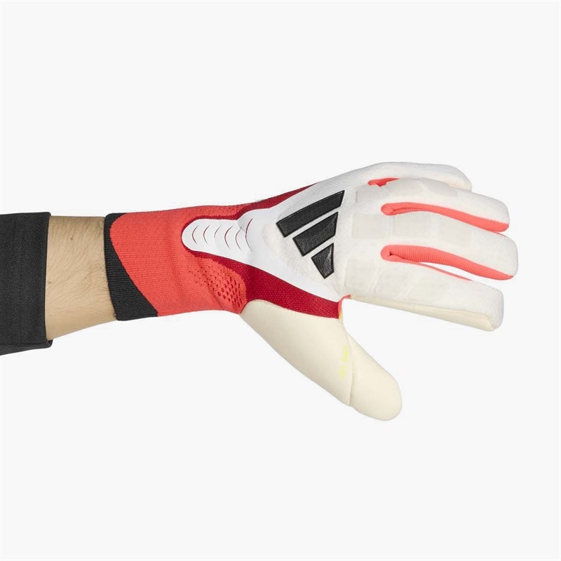 Predator Pro Goalkeeper Gloves White/Lucid Red/Black - Image 3