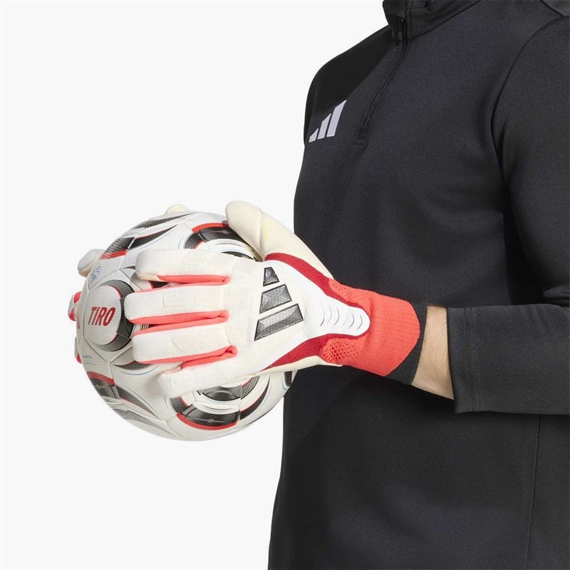 Predator Pro Goalkeeper Gloves White/Lucid Red/Black - Image 4