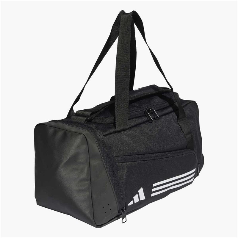Essentials 3 Stripes XSmall Duffel Bag Black/White - Image 4