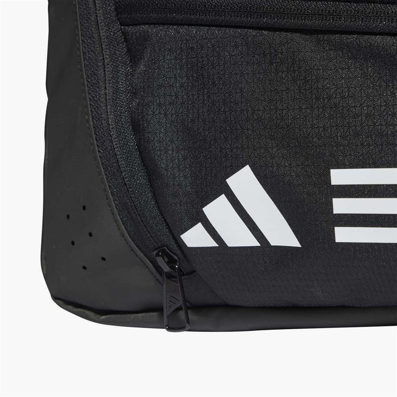 Essentials 3 Stripes XSmall Duffel Bag Black/White - Image 5