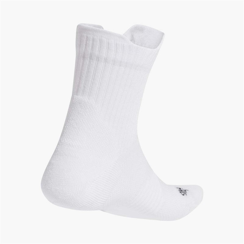 RunX Cushioned Running Crew Socks White/White/Black - Image 2