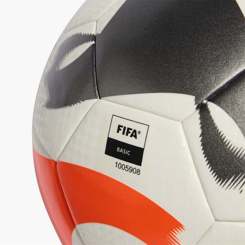 Tiro League MATCH Football (FIFA BASIC CERTIFIED) White/Iron Metallic/Solar Orange - Image 4
