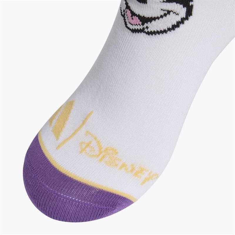 Girls x Disney Minnie Mouse Three Pack Crew Socks White/Active Purple/Light Grey Heather - Image 3