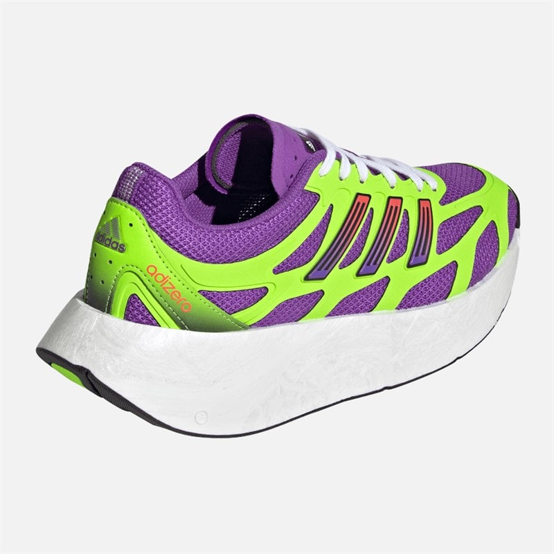 Womens Adizero Aruku Trainers Active Purple/Solar Green/Silver Metallic - Image 3