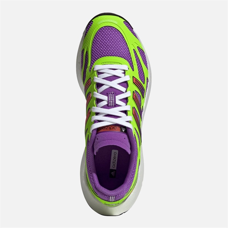 Womens Adizero Aruku Trainers Active Purple/Solar Green/Silver Metallic - Image 4