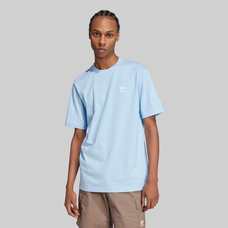 Mens Trefoil Essentials T-Shirt Clear Sky - Image 2