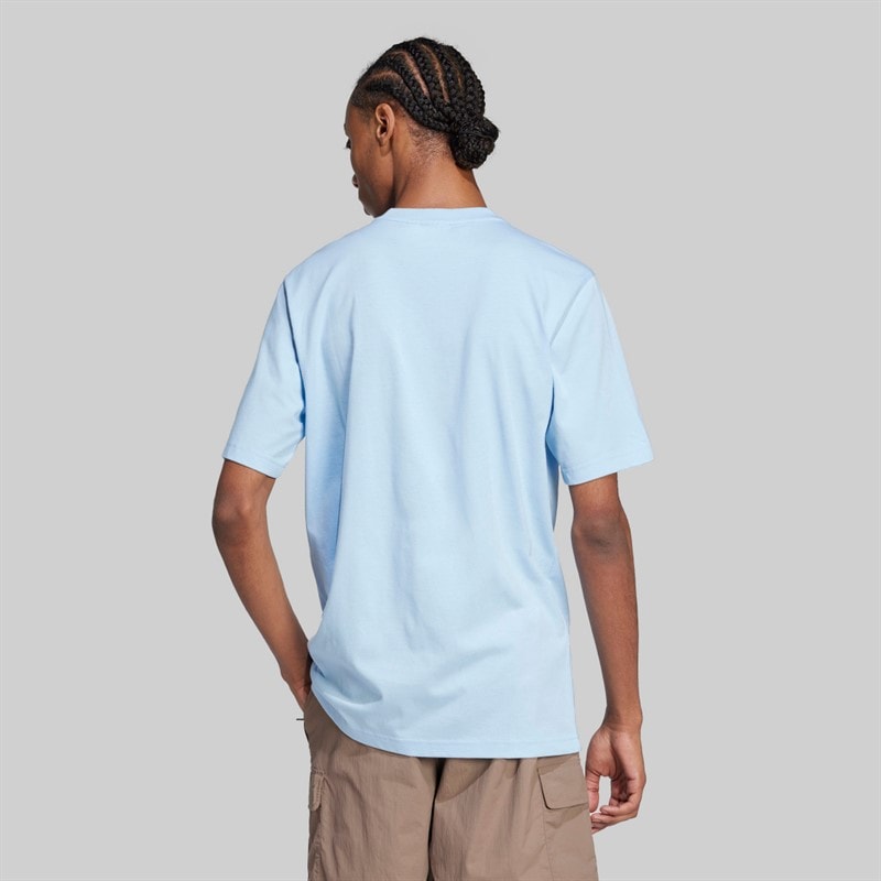 Mens Trefoil Essentials T-Shirt Clear Sky - Image 3