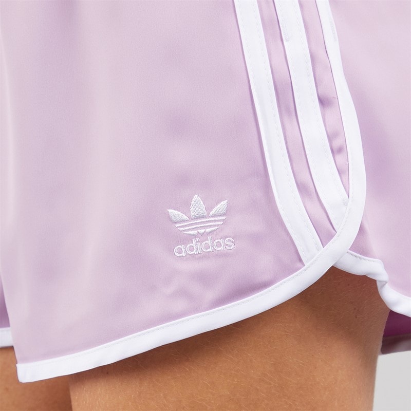 Womens Adicolour 3-Stripes Sprinter Shorts Light Orchid - Image 5