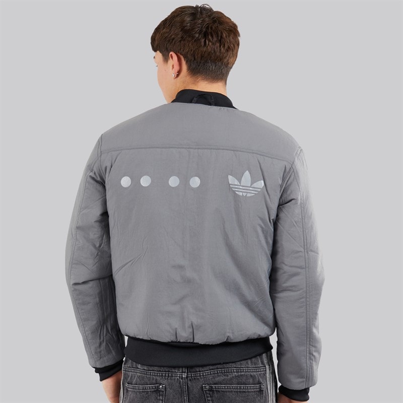 Mens Reclaim Reversible Bomber Jacket Black - Image 3