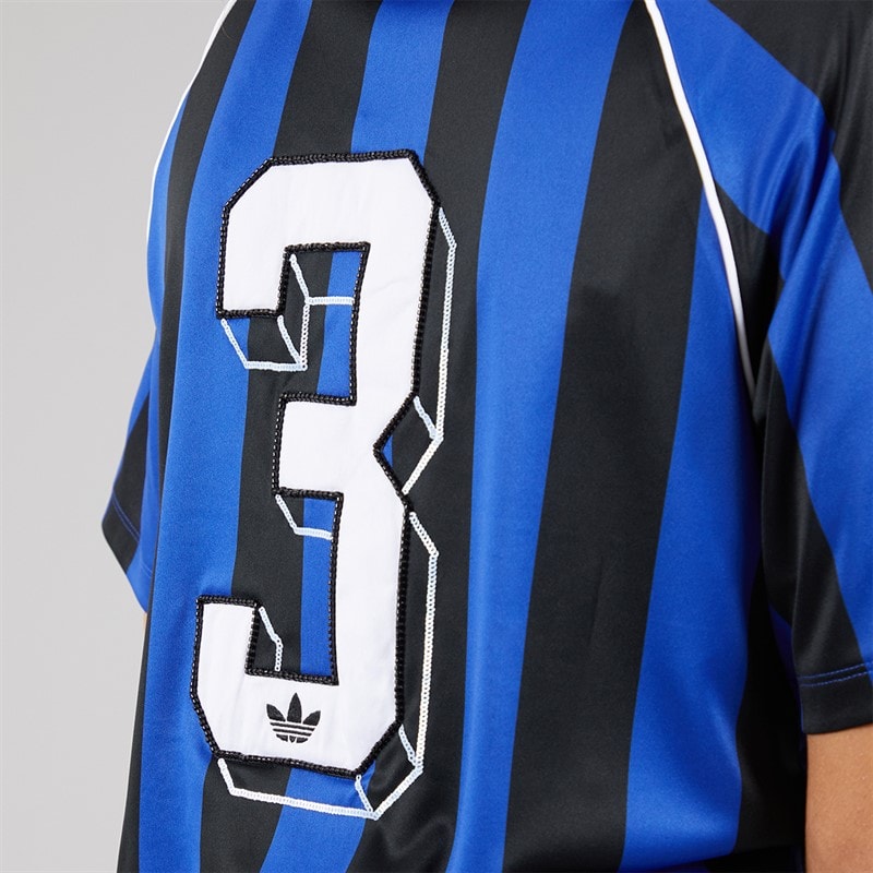 Womens Beads Striped Jersey Semi Lucid Blue/Black - Image 5