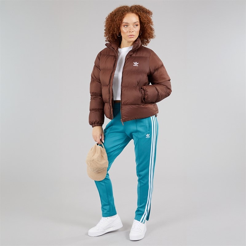 Womens Adicolor Short Puffer Jacket Auburn - Image 4