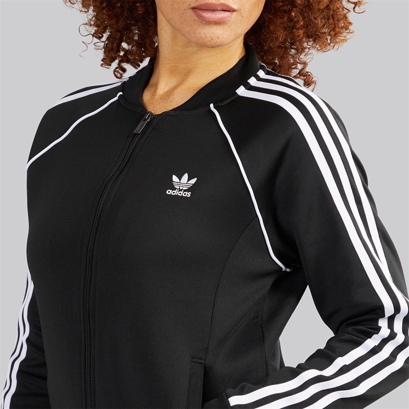 Womens Adicolor Classics Superstar Full Zip Track Top Black - Image 3