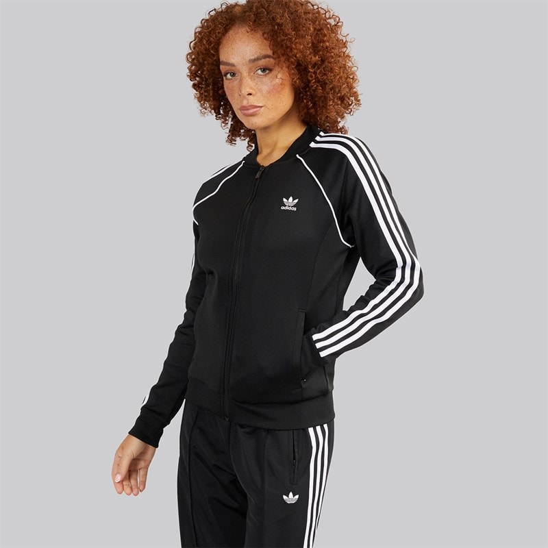Womens Adicolor Classics Superstar Full Zip Track Top Black - Image 5