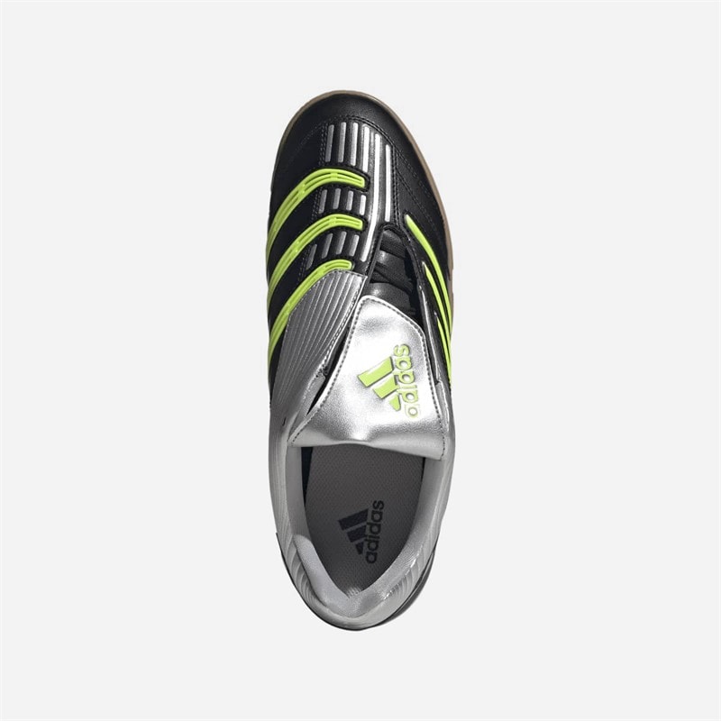 adidas Originals Mens Predator Sala Trainers Core Black/Signal Green/Silver Metallic - Image 4