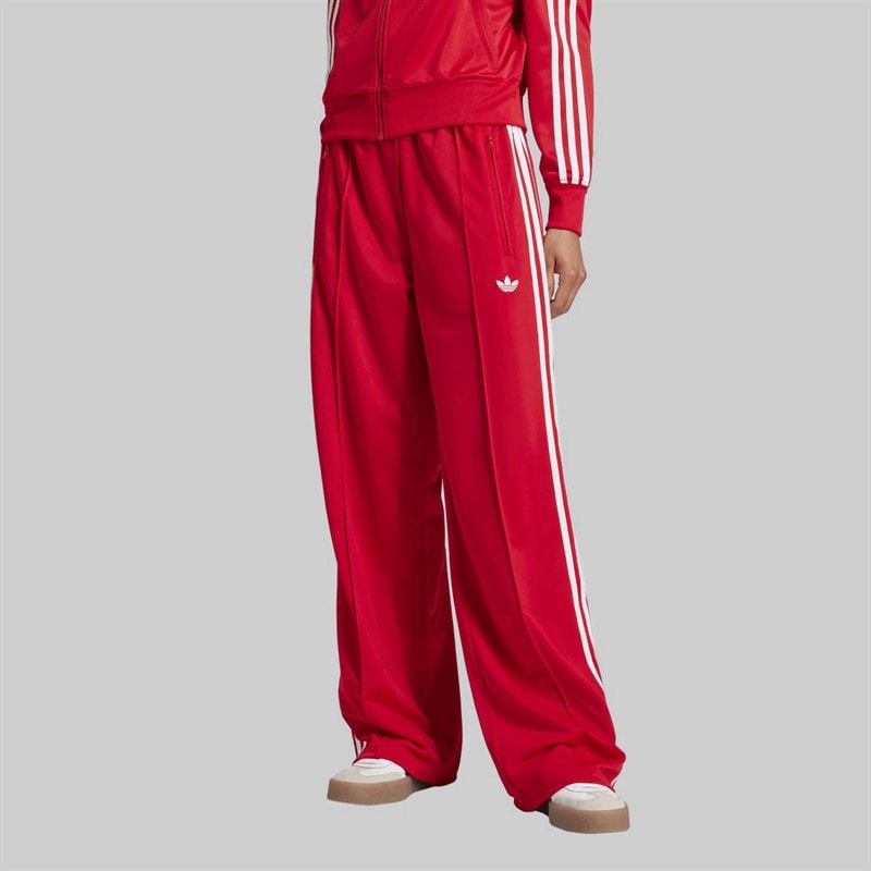 Womens Adicolor Classic Firebird Loose Fit Track Pants Better Scarlet/White - Image 1