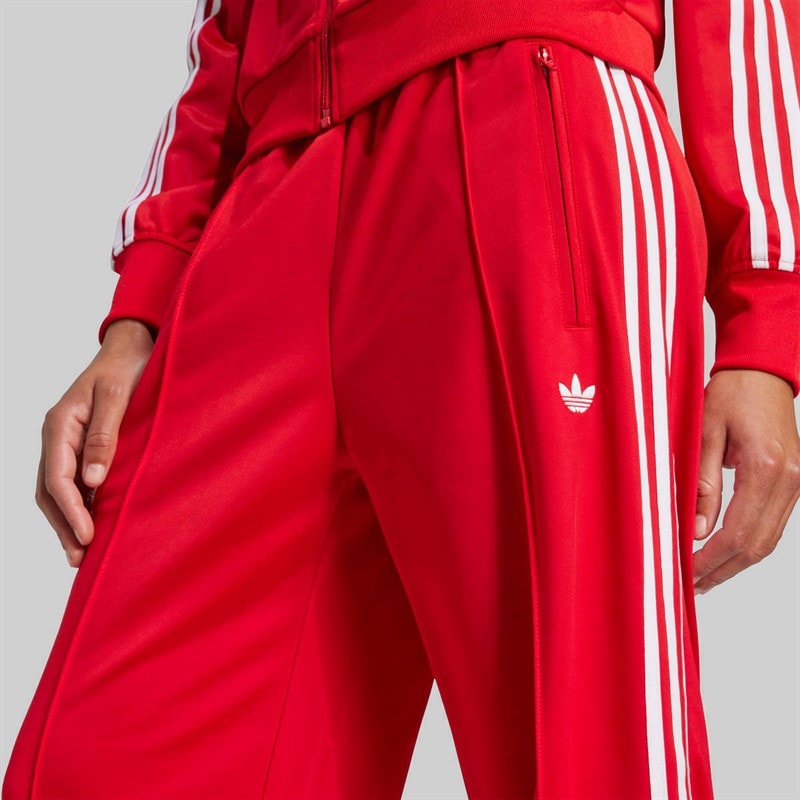 Womens Adicolor Classic Firebird Loose Fit Track Pants Better Scarlet/White - Image 3