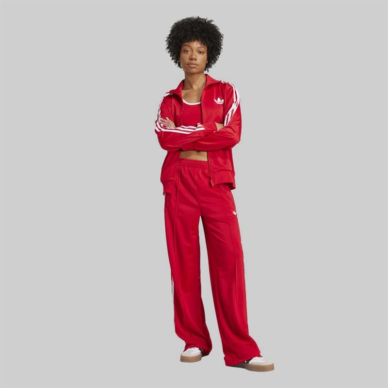 Womens Adicolor Classic Firebird Loose Fit Track Pants Better Scarlet/White - Image 5