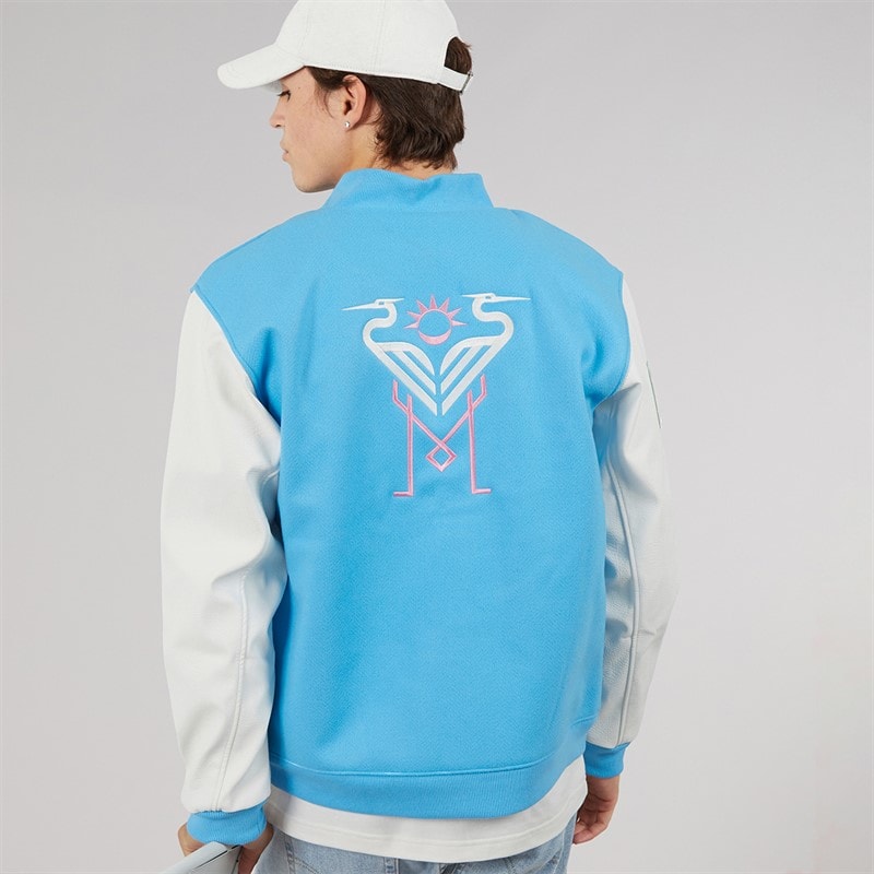 Mens IMCF Inter Miami CF Varsity Anthem Jacket Semi Blue Burst/White Tint - Image 2