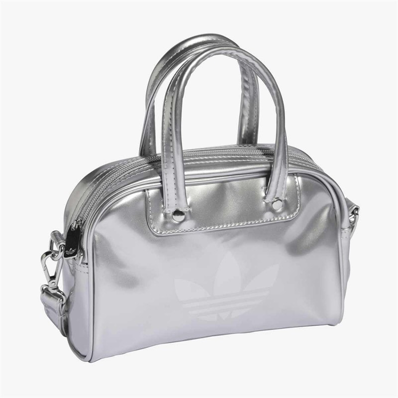 Womens Adicolor Mini Bowling Shoulder Bag Silver Metallic - Image 3