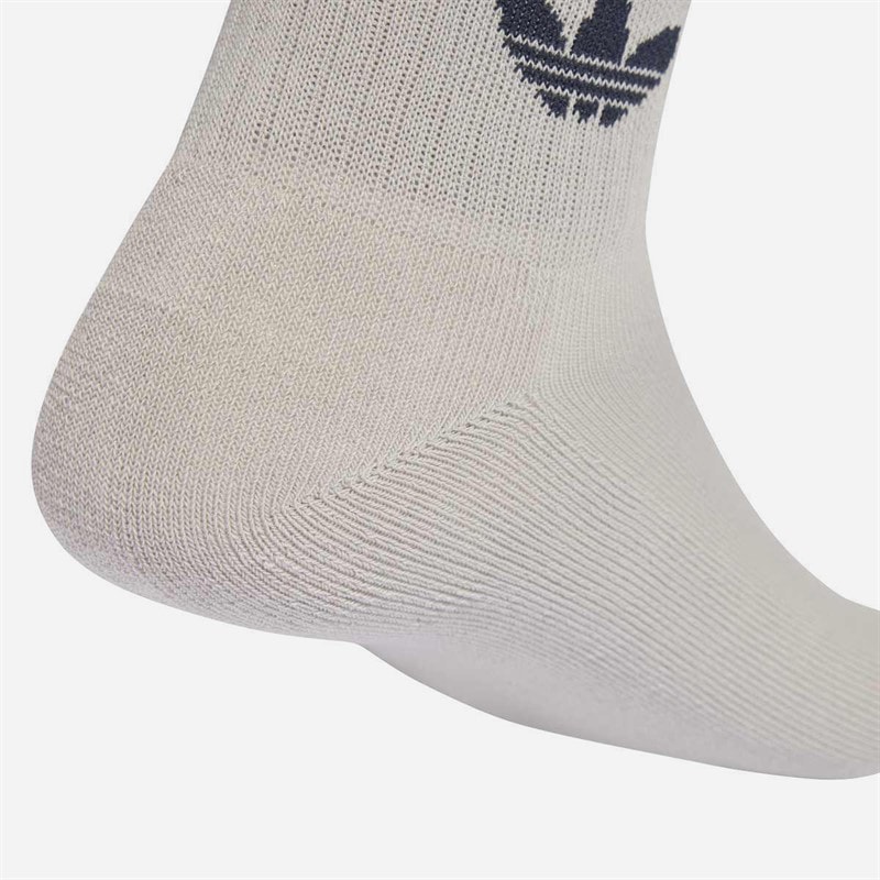 Trefoil Three Pack Quarter Socks Crystal Sky/Black/Grey Two - Image 4