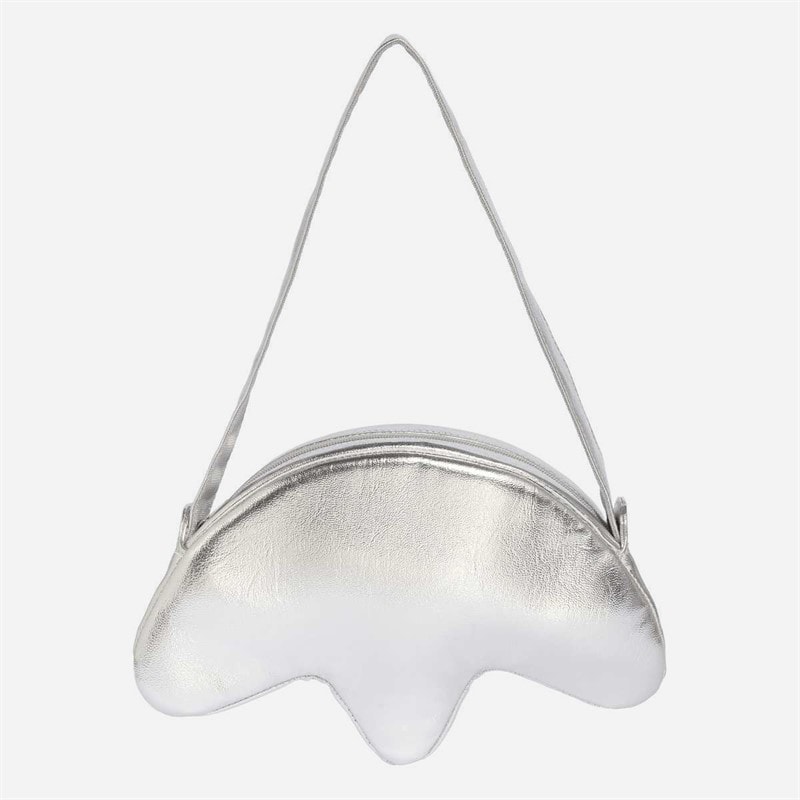 Womens Trefoil Shoulder Bag Silver Metallic - Image 2